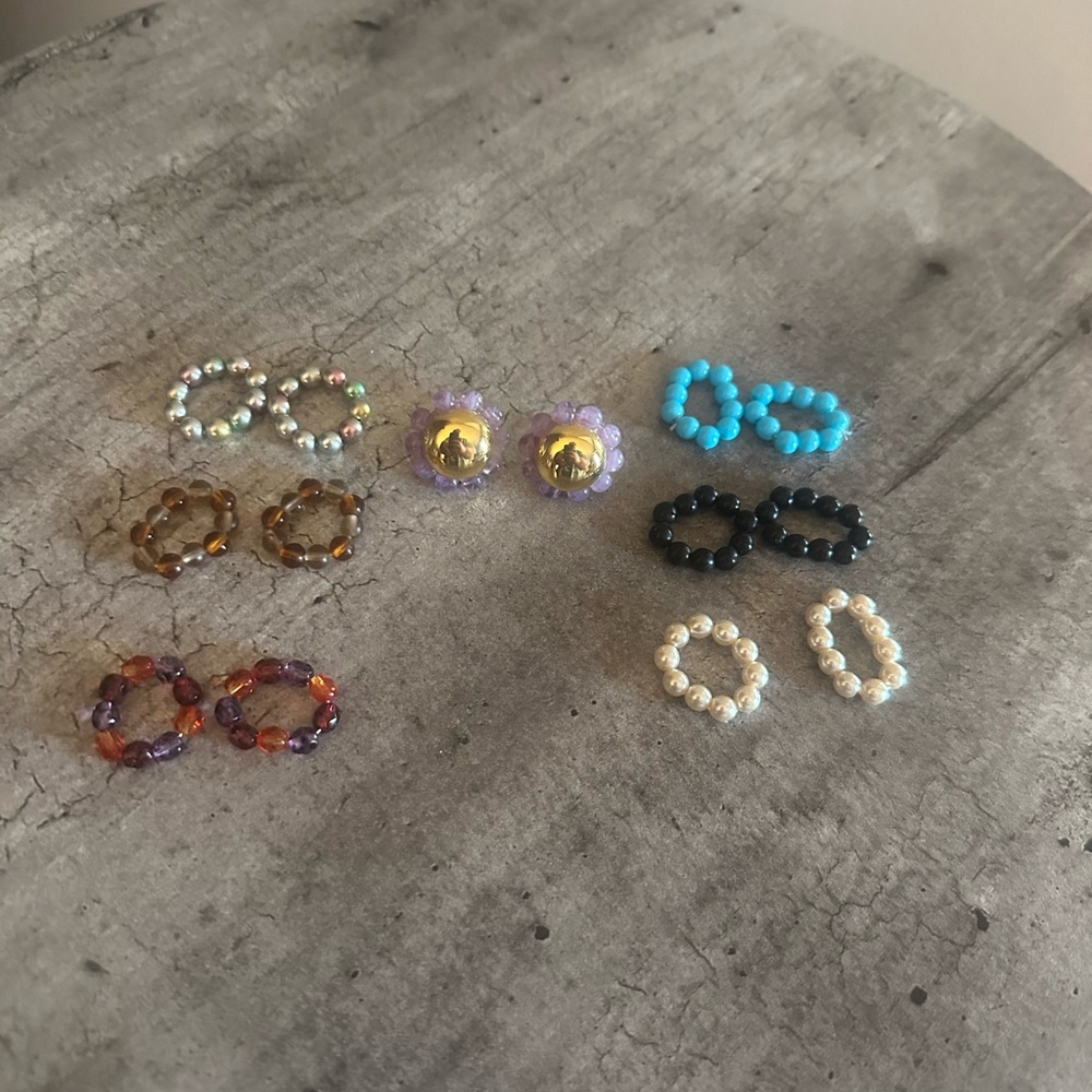 Colorful Beaded Earrings Set